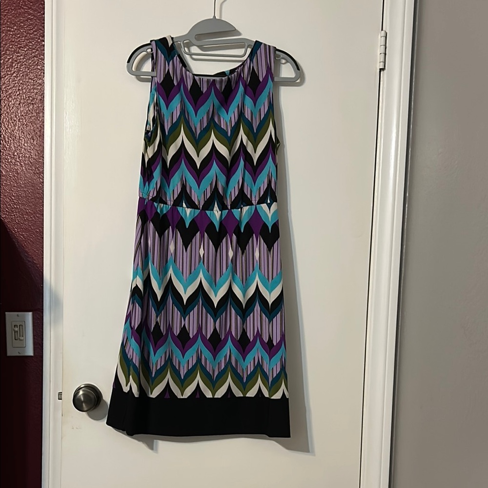 Vibrant Chevron Sleeveless Dress